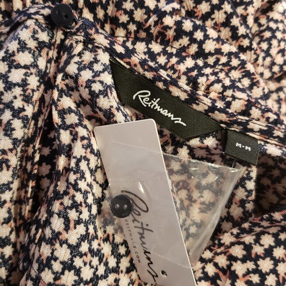 Reitmans Short Sleeve Printed Midi Dress with Sash - Picture 3 of 9